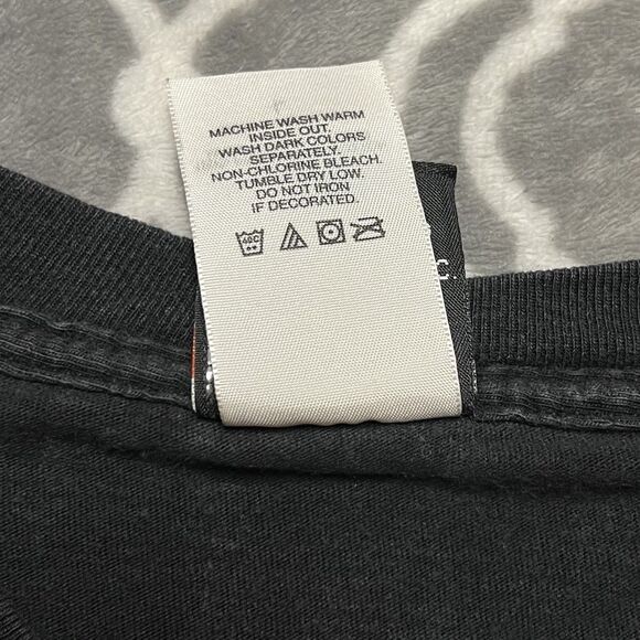 VTG Harley Davidson Y2K Mens L Black Shirt Myrtle Beach 2000 Group Therapy USA - Picture 8 of 11